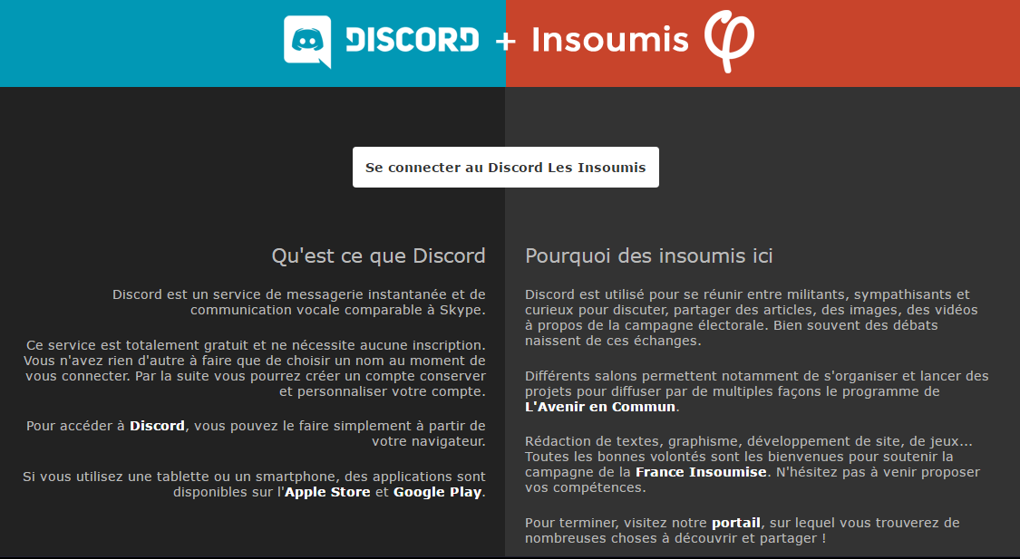Vers une politique 2.0 1 discord
