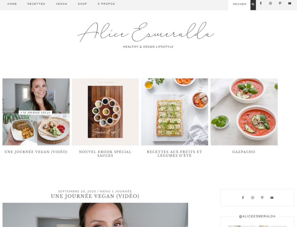 Top 10 des influenceurs cuisine 5 aliceesmeralda