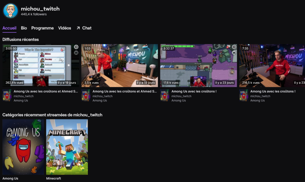 Michou twitch