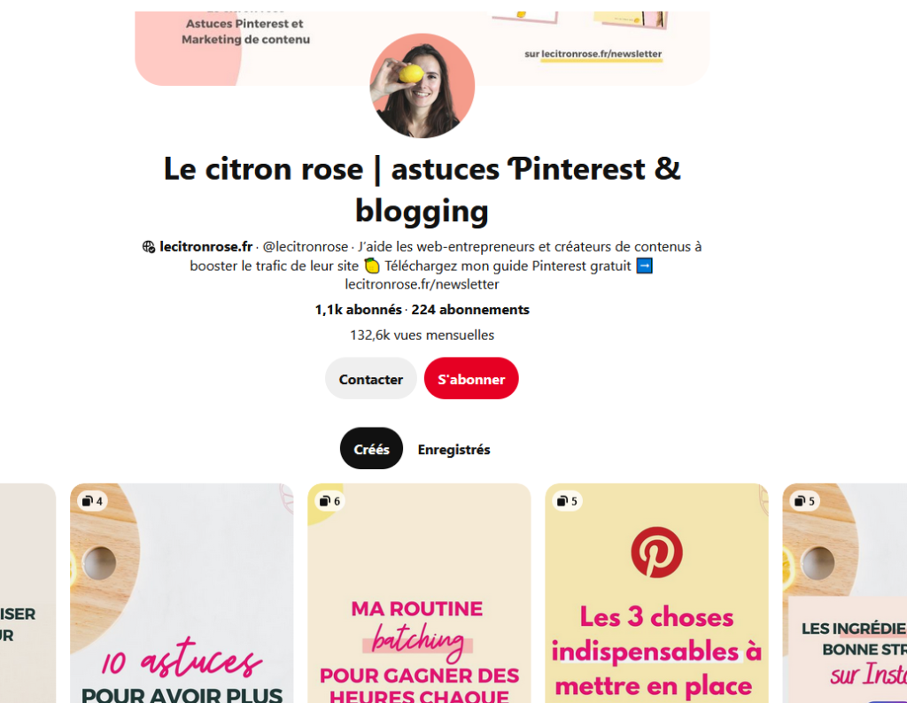 Top 10 des créateurs sur Pinterest 5 Citron rose Pinterest