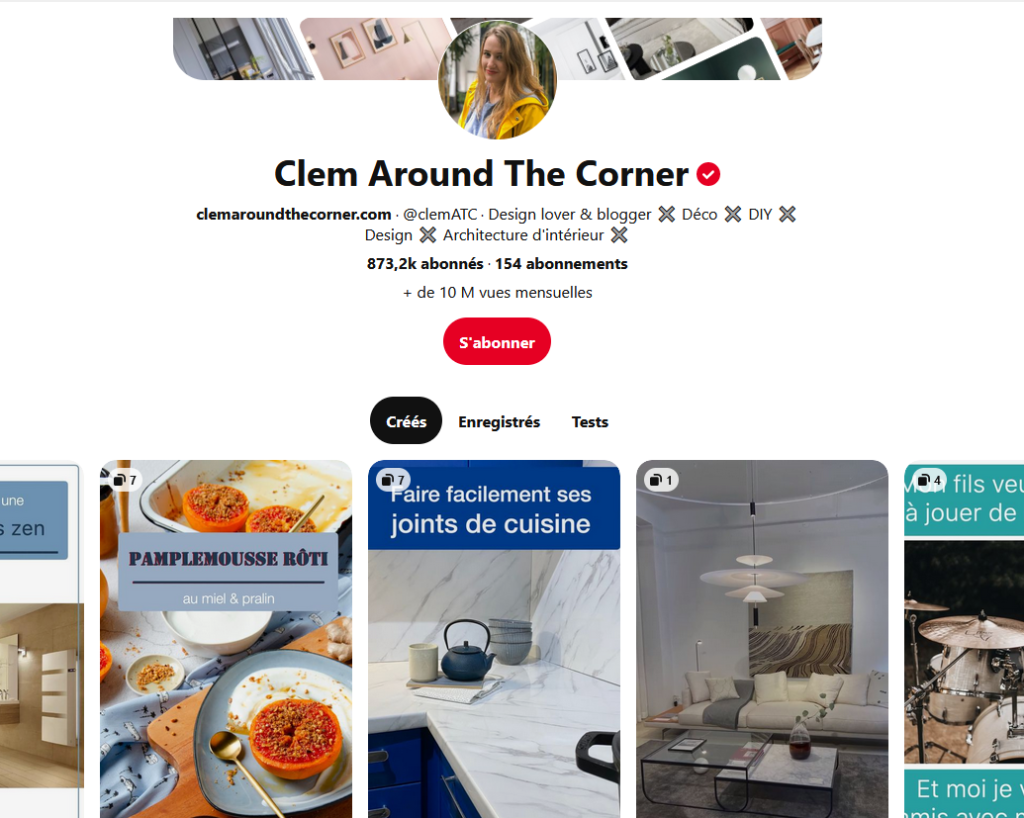 Top 10 des créateurs sur Pinterest 4 Clem Around The Corner Pinterest