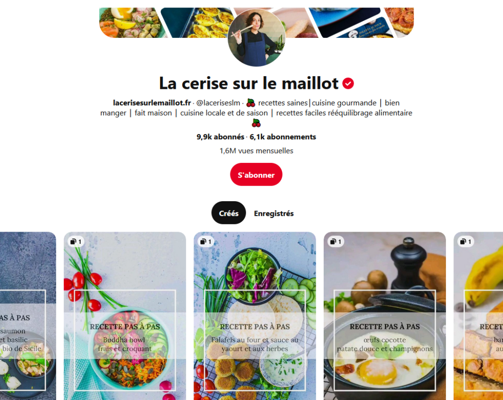Top 10 des créateurs sur Pinterest 1 La cerise sur le maillot Pinterest