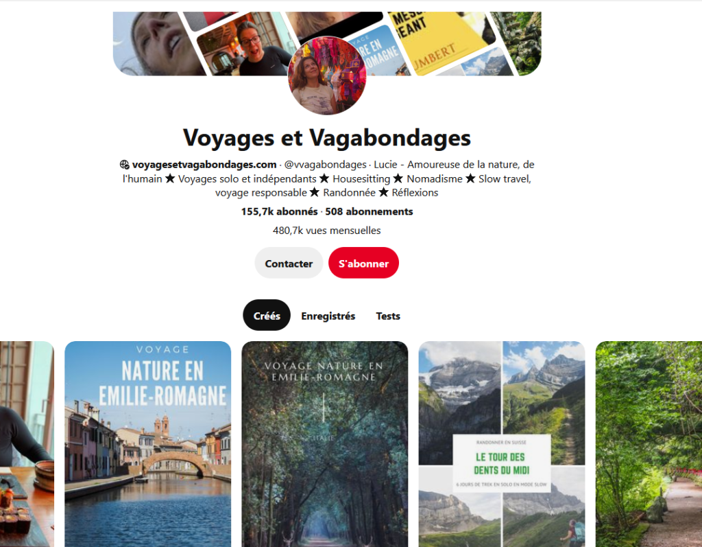 Top 10 des créateurs sur Pinterest 9 Voyages Vagabondages Pinterest