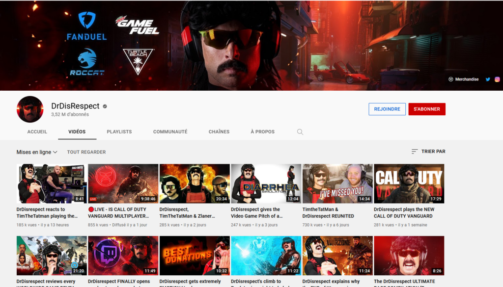 Dr Disrespect contre Twitch 1 dr disrespect youtube