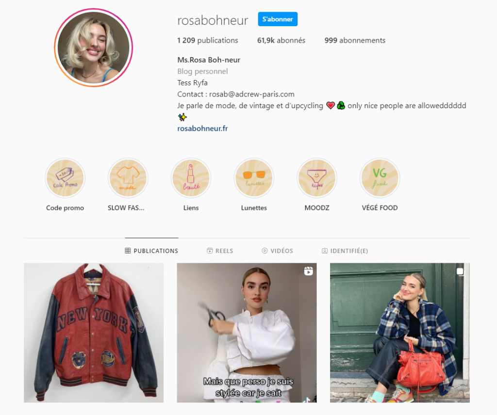 rosa bohneur instagram